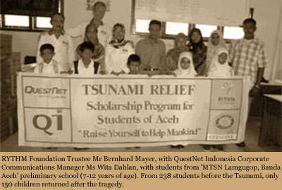 RYTHM Foundation Provides Scholarships to Tsunami Victims in Banda Aceh