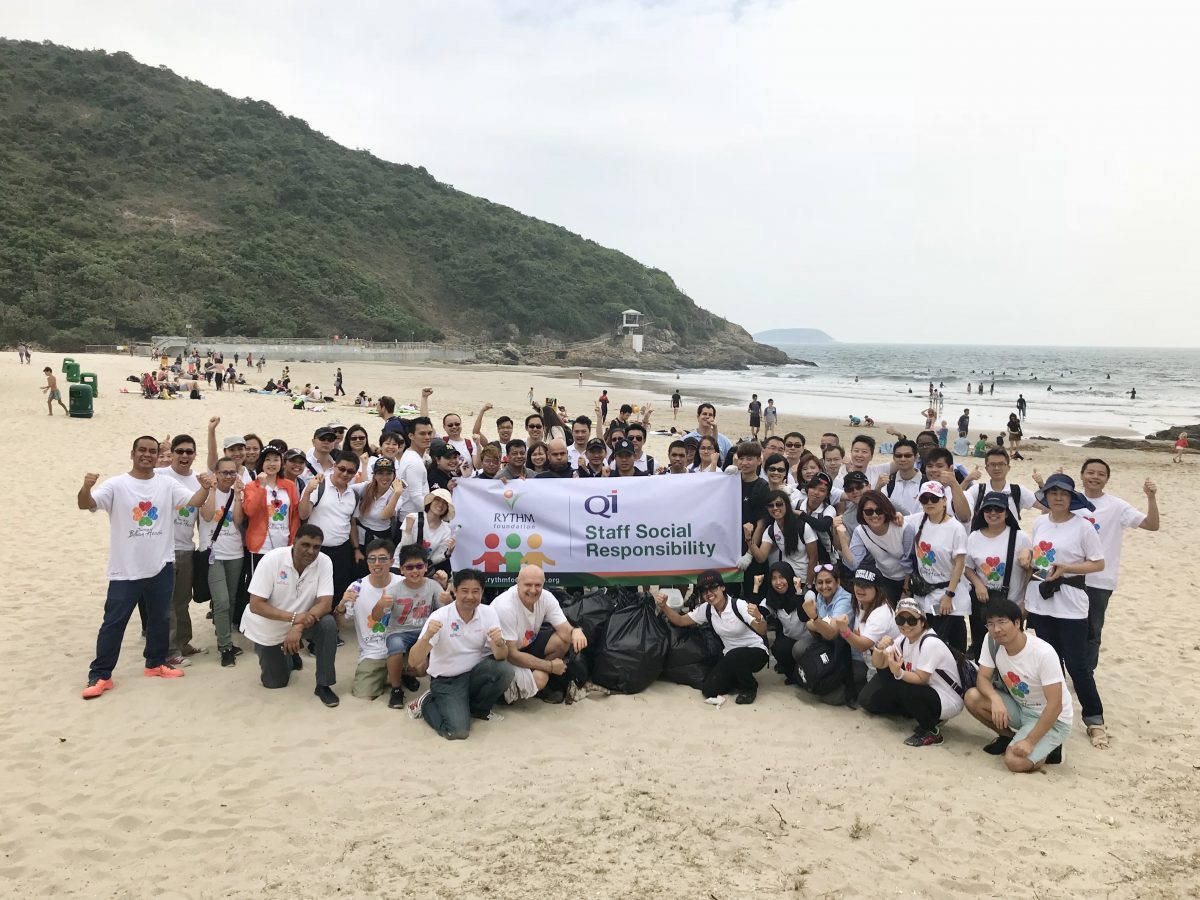 QI HONG KONG DOES ITS PART FOR THE ENVIRONMENT IN COASTAL CLEAN-UP SSR PROGRAMME