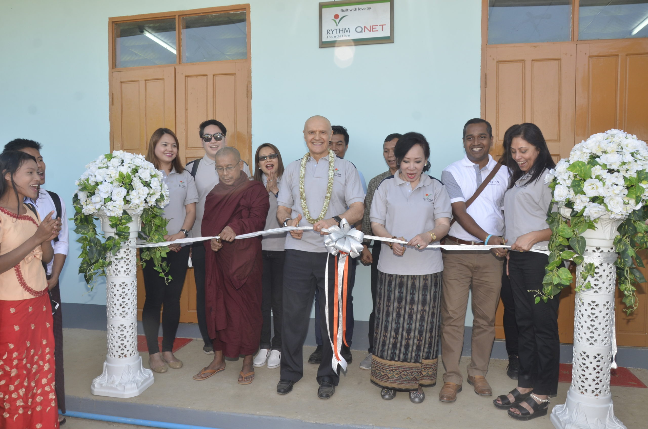 QNET, RYTHM Foundation help re-build Yangon’s Zabuaye Monastery School