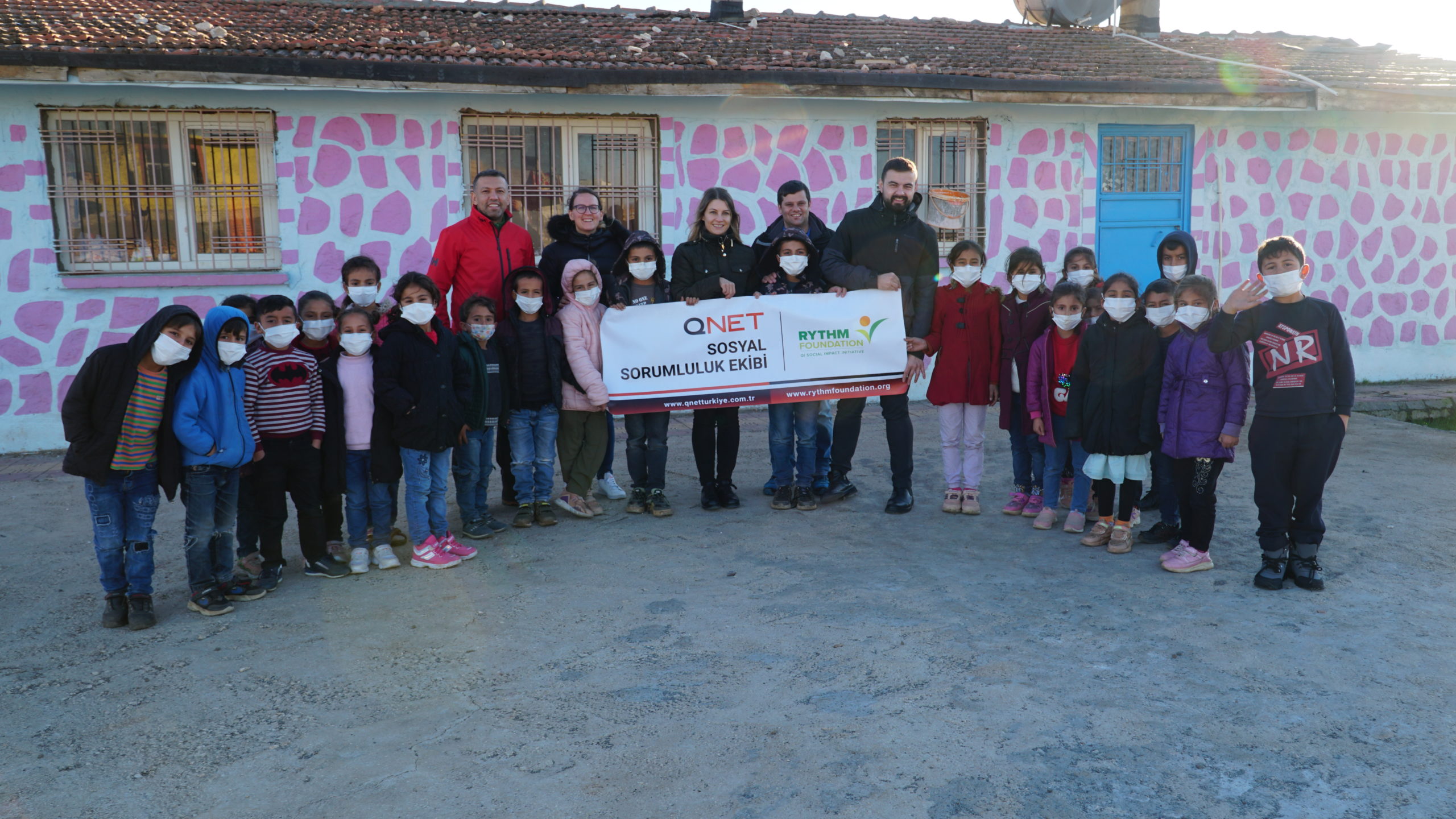 Schoolchildren In Isolated Turkish Village Warm Up To Clothing And Stationery Contribution