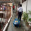 A boy in Malaysia pulls his bag as he leaves home for school.