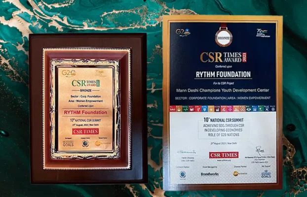 RYTHM Foundation Earns Bronze Recognition for Women Empowerment Project at CSR Times Awards 2023