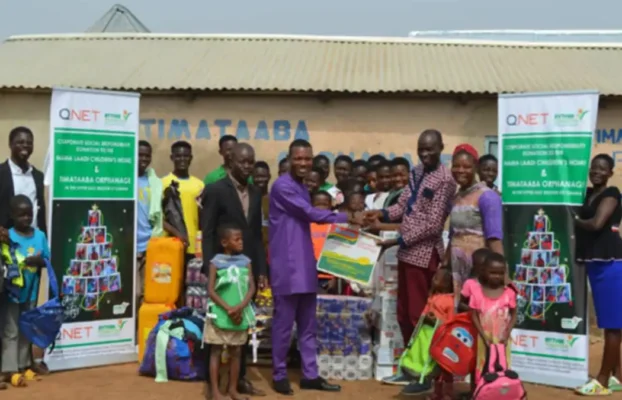 QNET feeds, clothes less privileged children at Mama Laadi, Timamaaba orphanages in Upper West Region